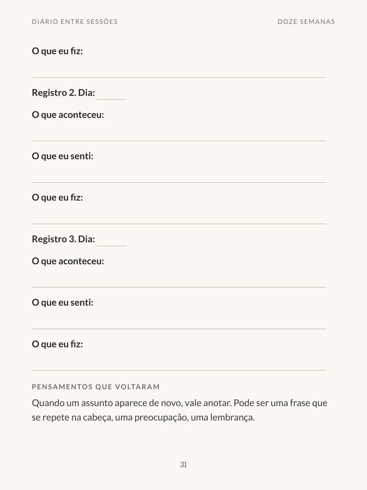 Página 6 de Diário entre sessões